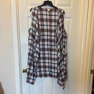 Plaid Sleeveless Vest